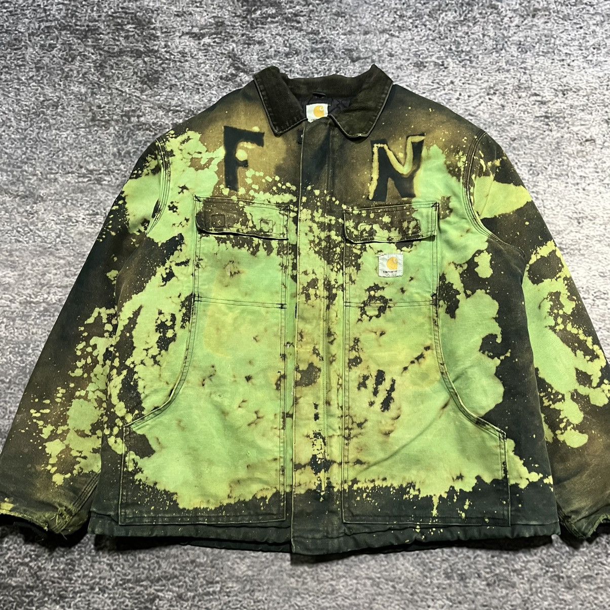 Carhartt VINTAGE CARHARTT GREEN BROWN ARCTIC CHORE COAT DISTRESSED XL Size US XXL / EU 58 / 5 - 3 Thumbnail
