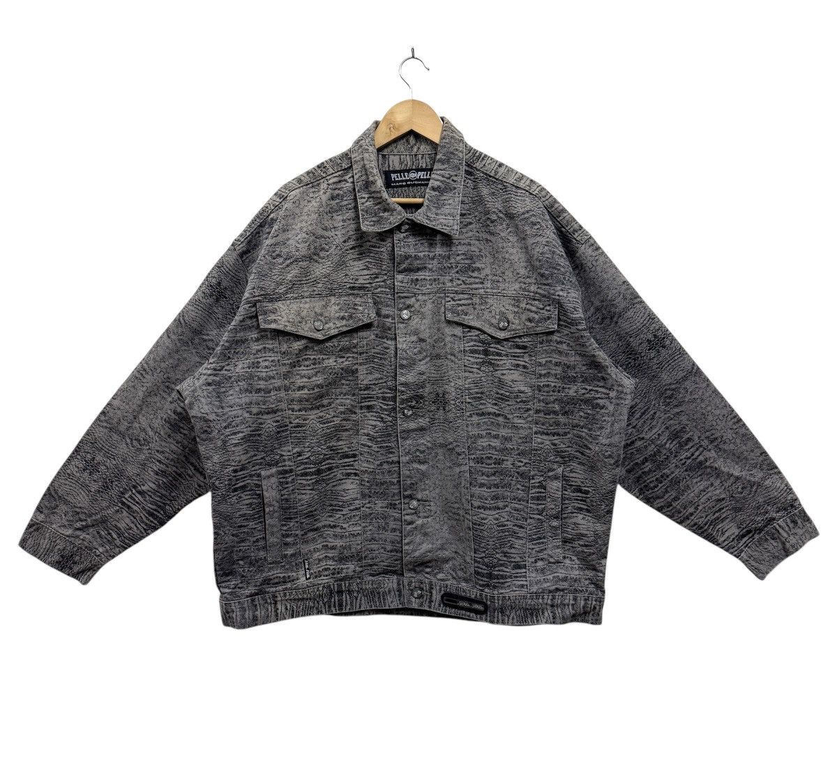 Marc Buchanan Vintage Pelle Pelle Marc Buchanan Python Snake Denim Jacket Size US XXL / EU 58 / 5 - 1 Thumbnail