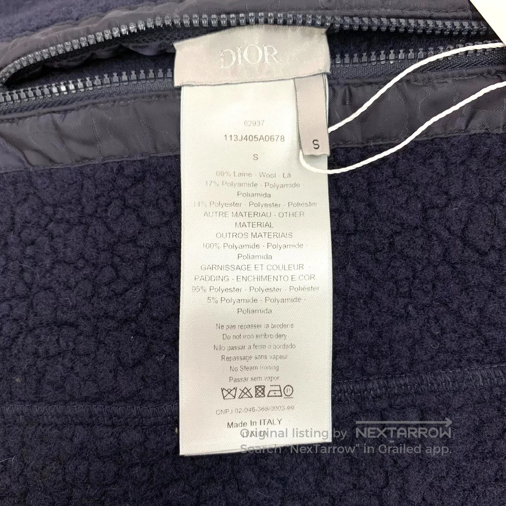 Dior dior navy logo printed wool jacket. Size US S / EU 44-46 / 1 - 5 Thumbnail