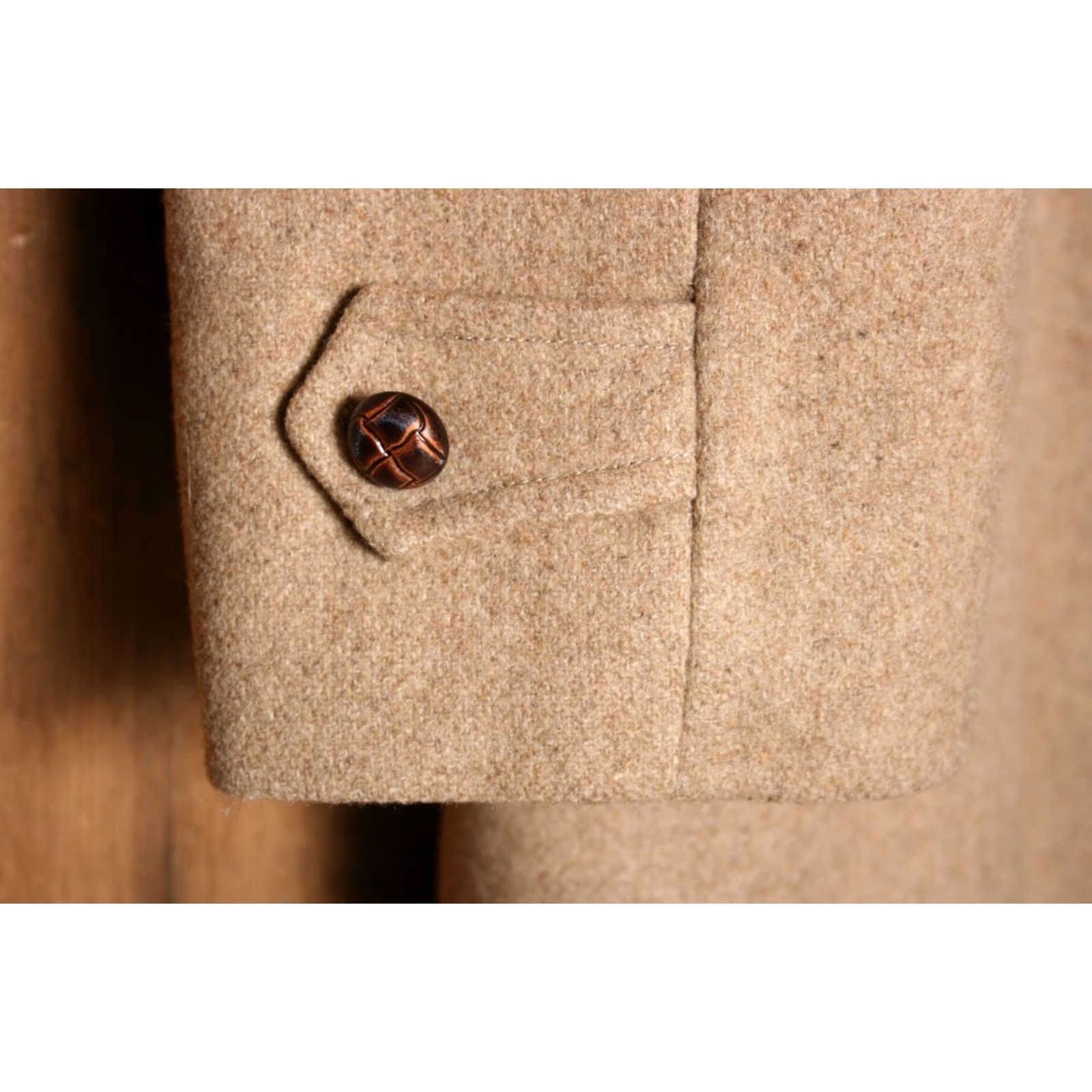 Vintage VINTAGE Lakeland Coat | Tan Wool Blend Top Coat w/Faux Fur Collar & Lining Sz. 44 Mens Overcoat Winter Fall Size US XXL / EU 58 / 5 - 5 Thumbnail