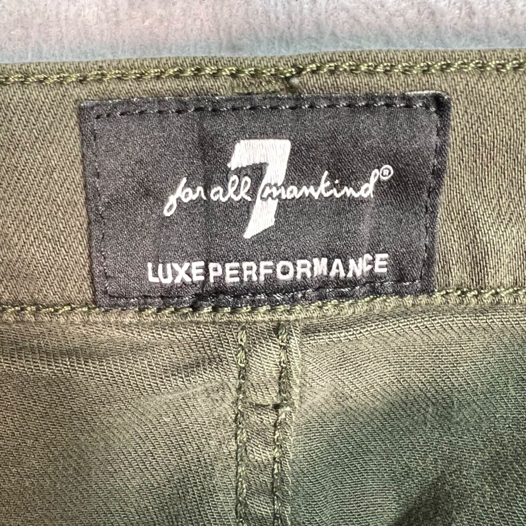 7 For All Mankind 7 For All Mankind Mens Pants Size 33 Green Slim Fit Slimmy Luxe Performance Size US 33 - 3 Thumbnail