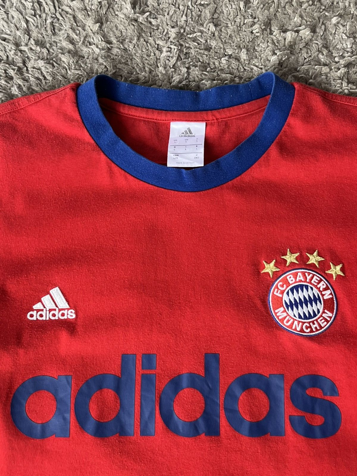 Adidas Vintage Tee Bayern Streetwear Size US L / EU 52-54 / 3 - 3 Thumbnail