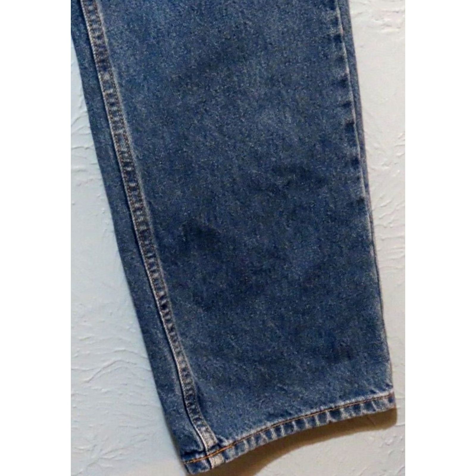 Vintage LL Bean Jeans Womens 14 Straight Fit Blue Denim 5-Pocket Zip Medium Wash Relaxed Straight Leg Casual Mens Womens Girls Size 36" / US 14 / IT 50 - 2 Thumbnail