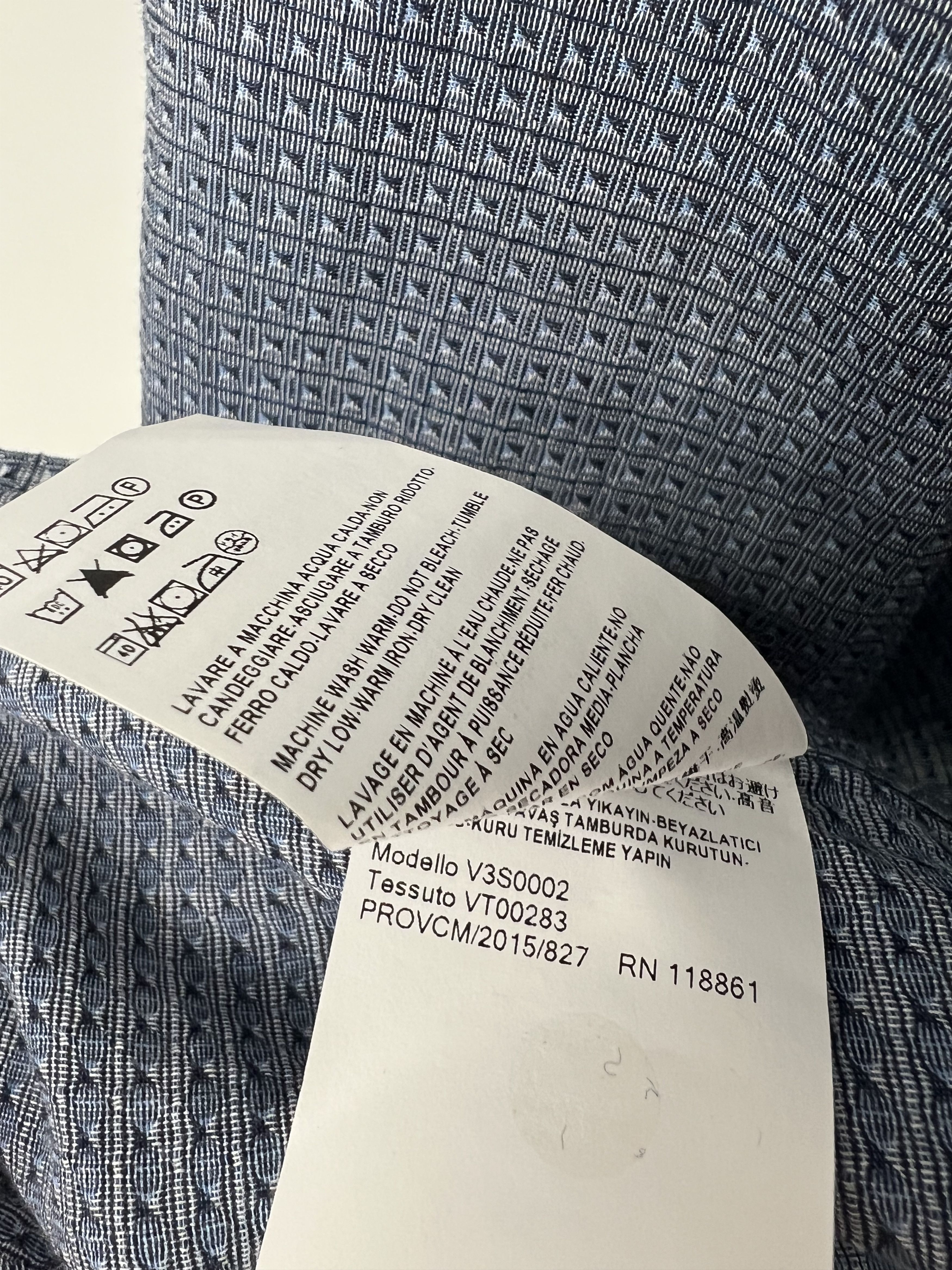 Versace Versace Collection Blue Cotton Button Up Shirt Size 16/41 Size US L / EU 52-54 / 3 - 11 Thumbnail