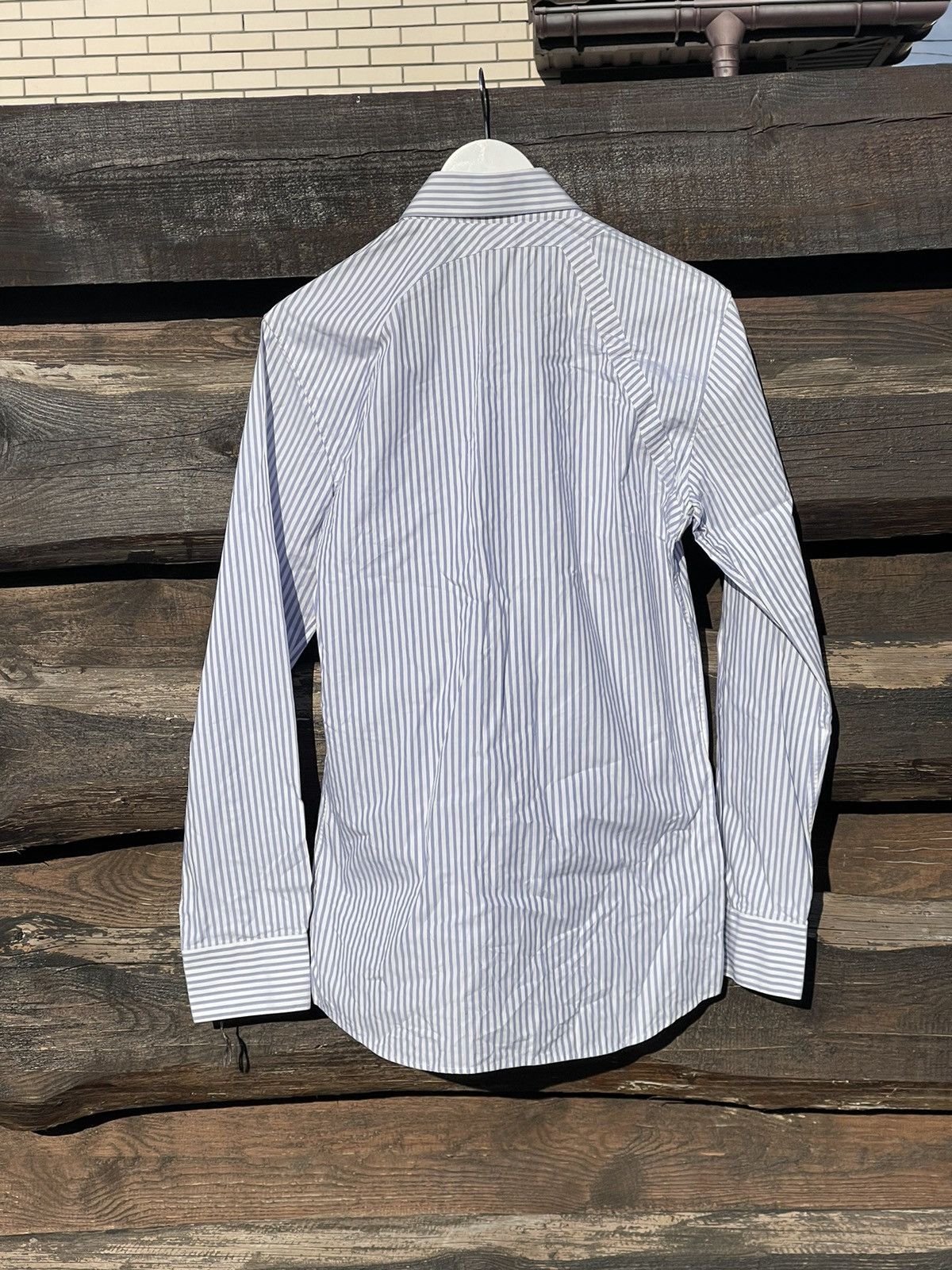 Alexander McQueen NWT 2011 Alexander McQueen bondage belt striped blue shirt Size US M / EU 48-50 / 2 - 12 Thumbnail