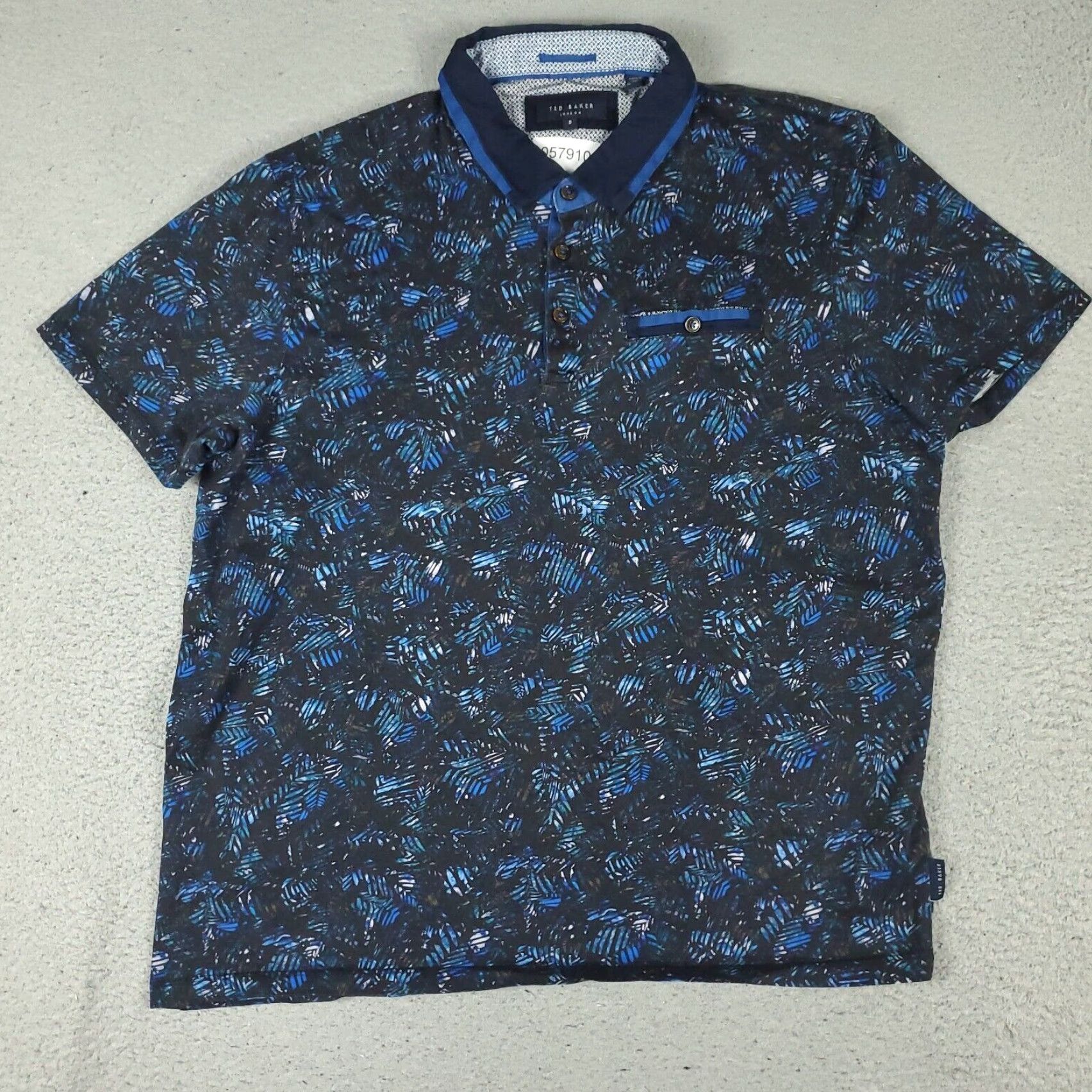 Ted Baker VINTAGE Ted Baker London Polo Shirt Men's Size 5 Blue Black Cotton Casual Short Sleeve Size US S / EU 44-46 / 1 - 2 Thumbnail