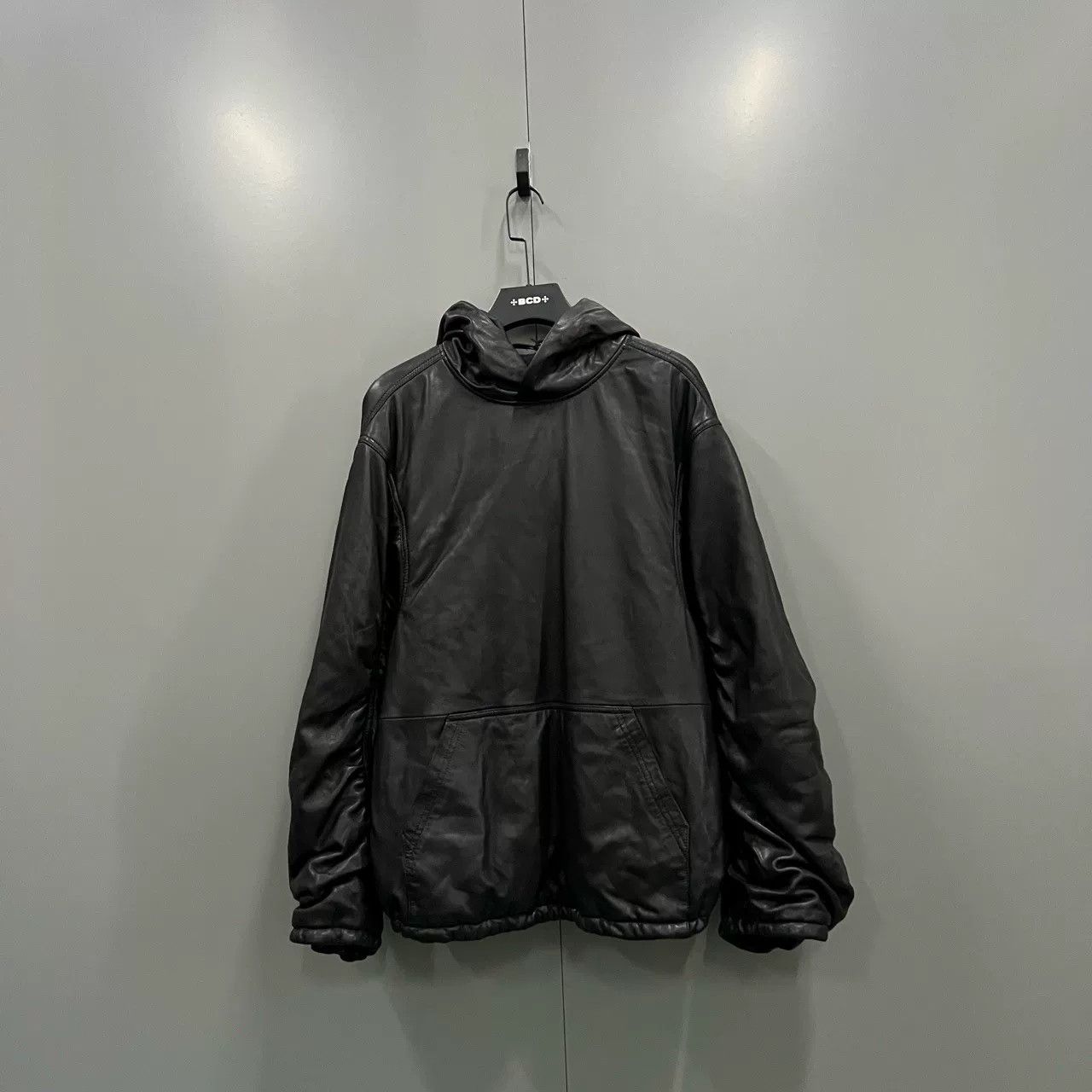 Balenciaga Balenciaga Black Leather Hoodie Size US S / EU 44-46 / 1 - 1 Thumbnail