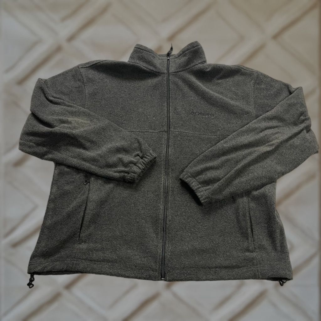 Vintage Columbia Fleece Jacket Mens XL Dark Gray Full Zip Pockets High Neck Outdoor Hike Jacket Size US XL / EU 56 / 4 - 1 Thumbnail