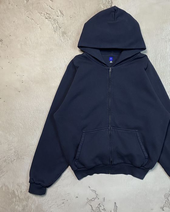 Gap Unrealised Yzy Gap Navy Rare Y2K Baggy Zip UP Hoodie A8G | Grailed