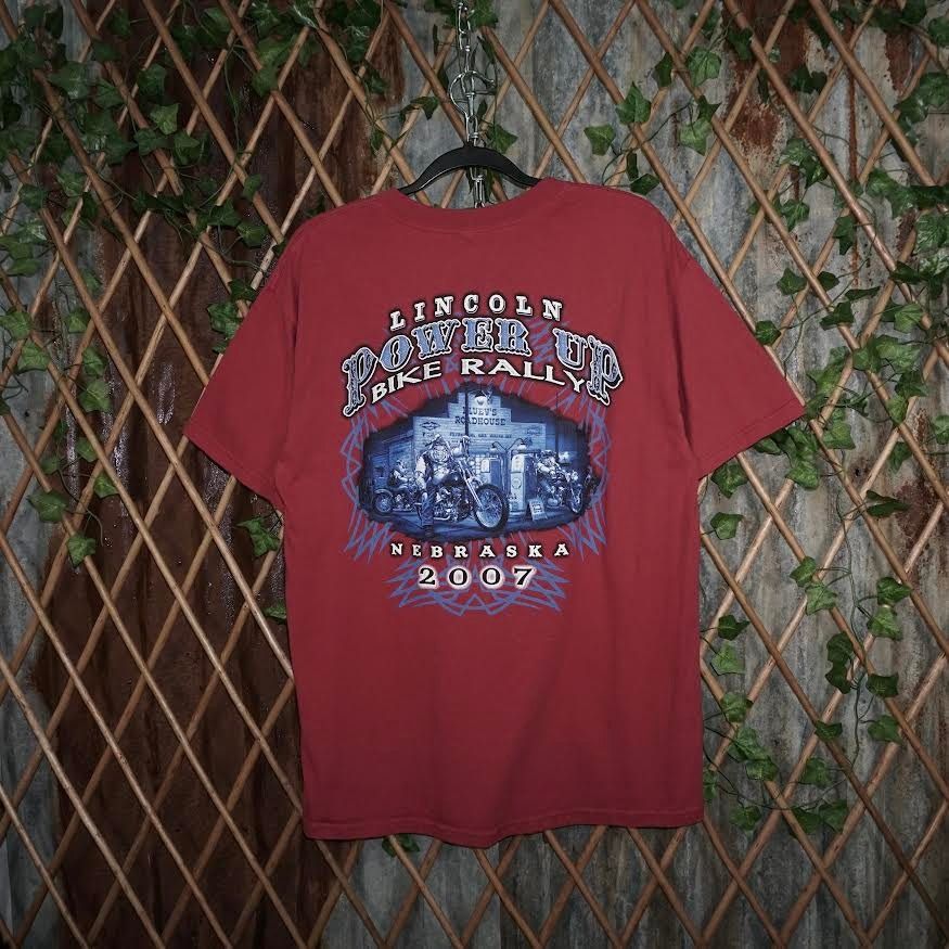Gildan L- Vintage / Y2K 00s Harley Style Biker Rally Motorcycle Tee Size US L / EU 52-54 / 3 - 2 Thumbnail