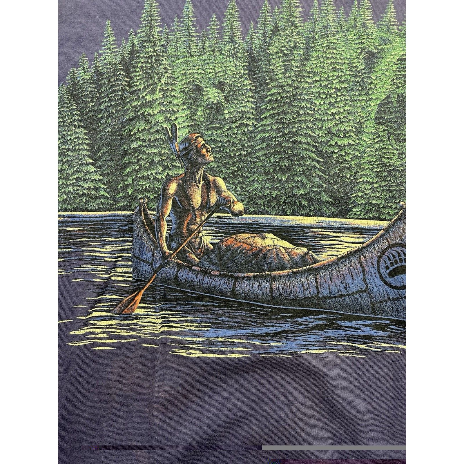 Other Vtg 90s Signal Sports Native American Canoe Chief Full Moon Size US L / EU 52-54 / 3 - 3 Thumbnail