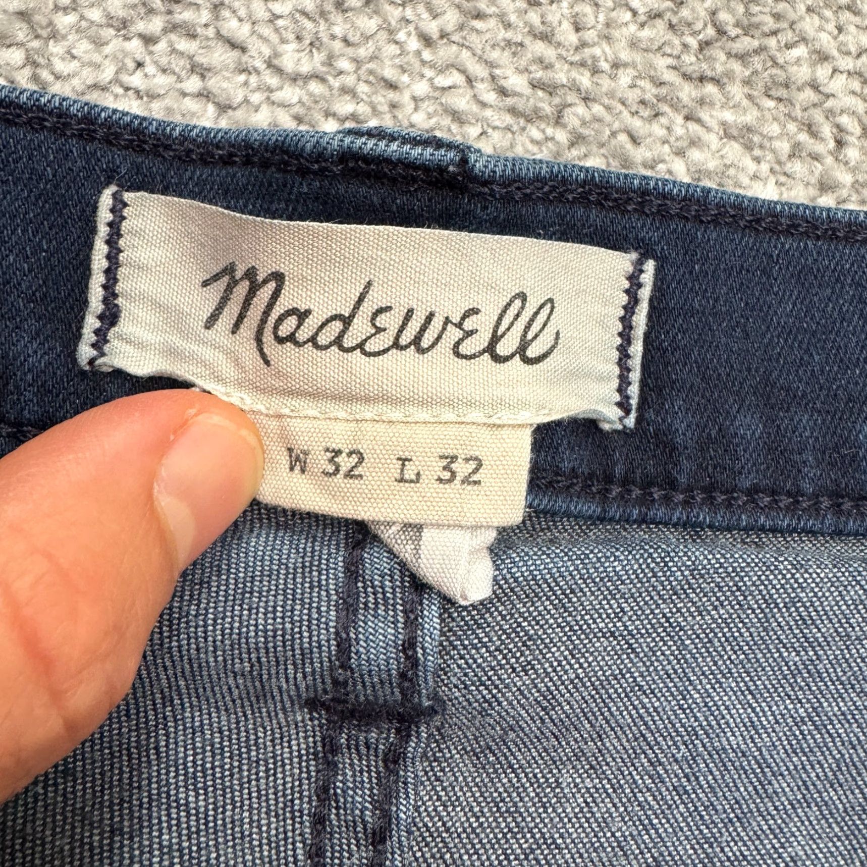 Madewell Madewell Slim Fit Straight Denim Jeans Mens 32x32 Blue Dark Wash Stretch Casual Size US 32 / EU 48 - 7 Thumbnail