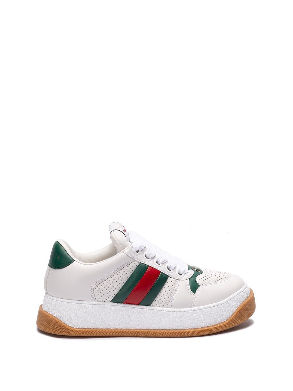 image of Gucci `double Screener` Sneakers Size Uk 7 For Men in White