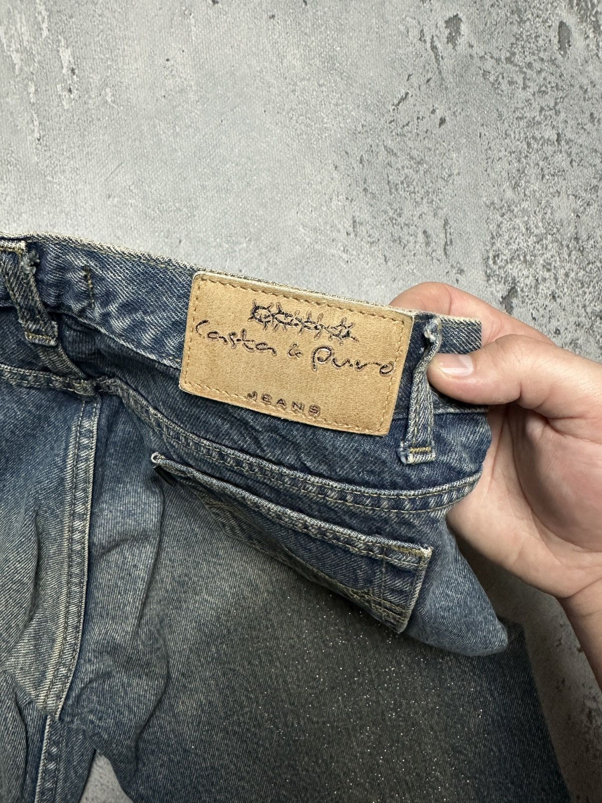 If Six Was Nine Casta & Puro Flared Denim Jeans Avant Garde Sz 28 Made In Ar Size 28" / US 6 / IT 42 - 4 Thumbnail