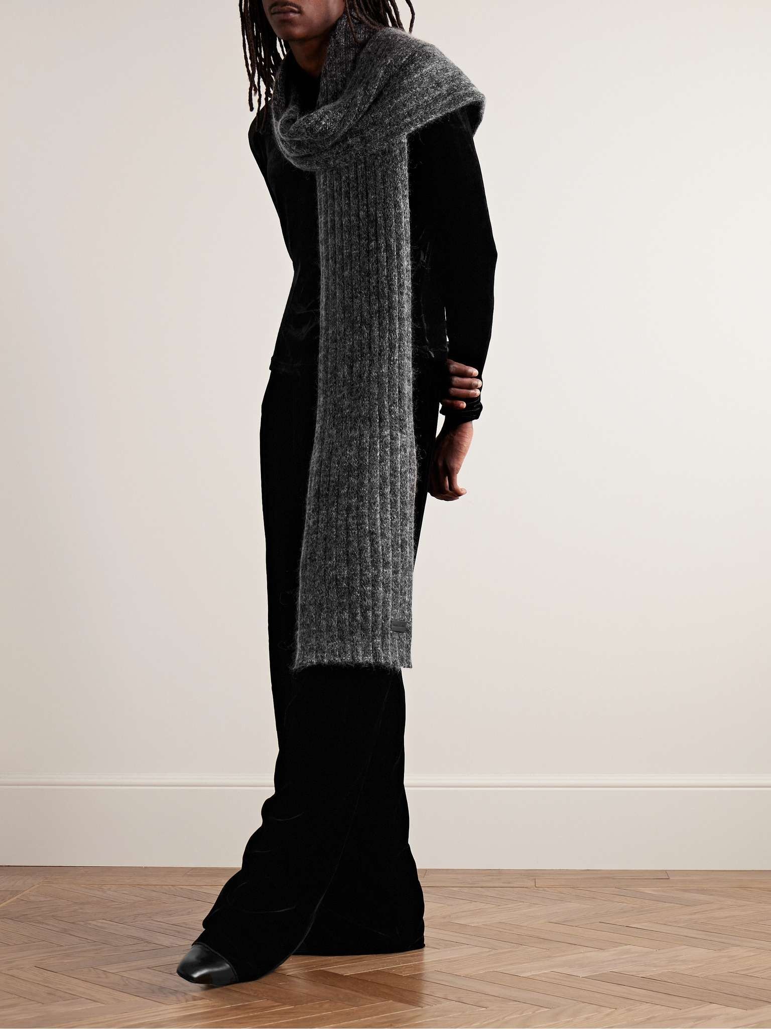Saint Laurent Paris oc11z1225 Size: OS / knit Signature Scarf Wool and Mohair Size ONE SIZE - 4 Thumbnail