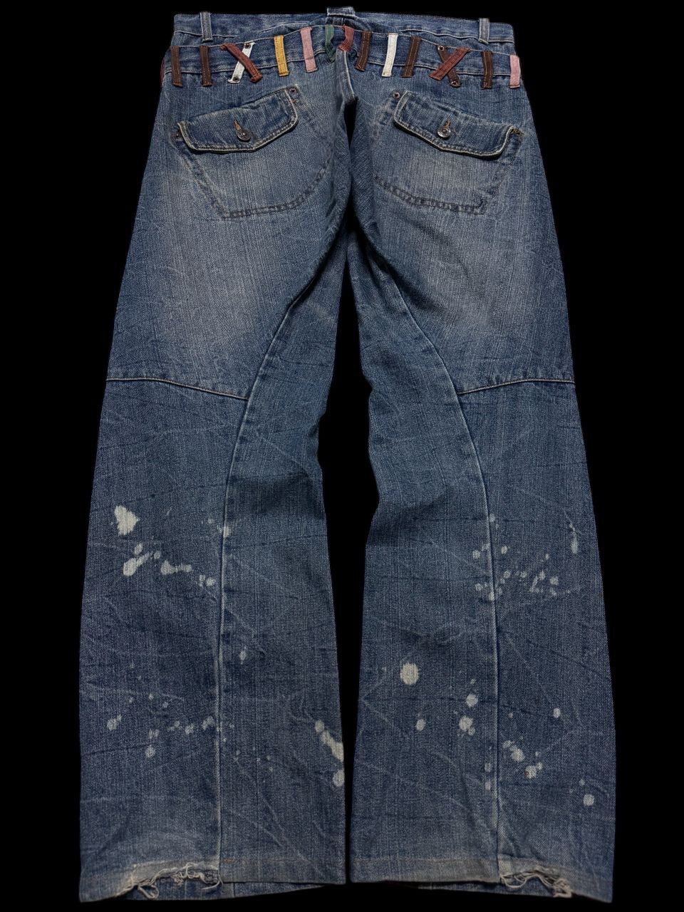 Undercover 💥Double Waist💥Insane 90s 🇯🇵 Double Waist Zipper Painted Jeans Size US 34 / EU 50 - 10 Thumbnail