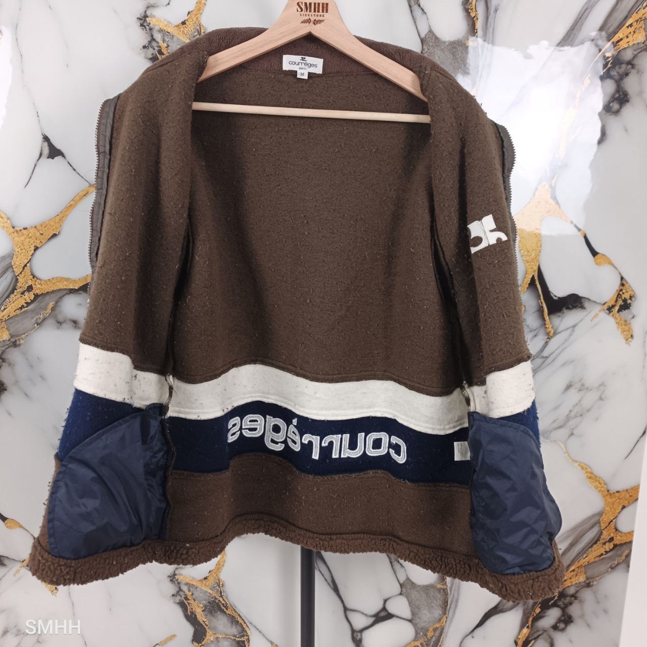 Courreges 🔥Rare Courrèges Sherpa Fleece - Embroidered Back Logo ( M ) Size US M / EU 48-50 / 2 - 8 Thumbnail
