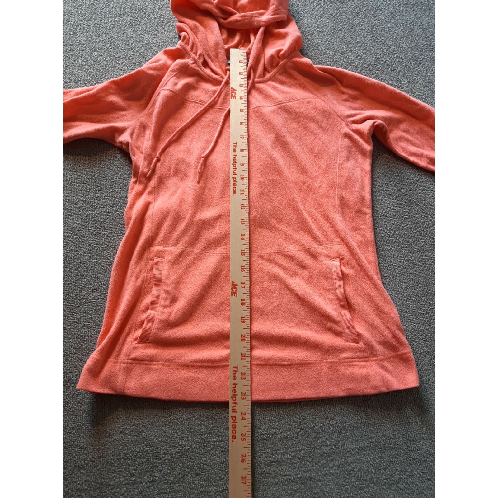 Vintage Columbia Hoodie Womens Small Long Sleeve Peach / orange Pullover Activewear Zip Pocket, Regular, Womens Size S / US 4 / IT 40 - 3 Thumbnail