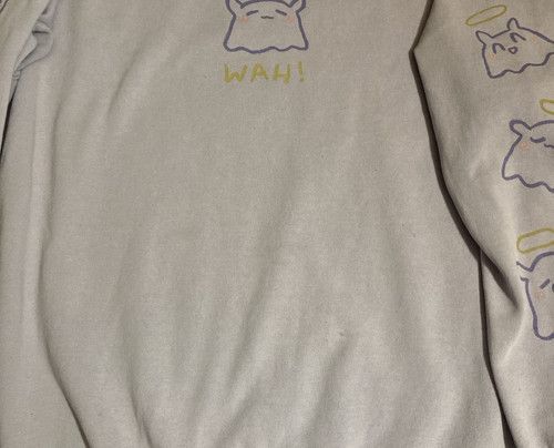 Designer × OMOCAT Hololive x OMOCAT Ina'nis Wah! Sweater Crewneck Sweatshirt Size US L / EU 52-54 / 3 - 9 Thumbnail