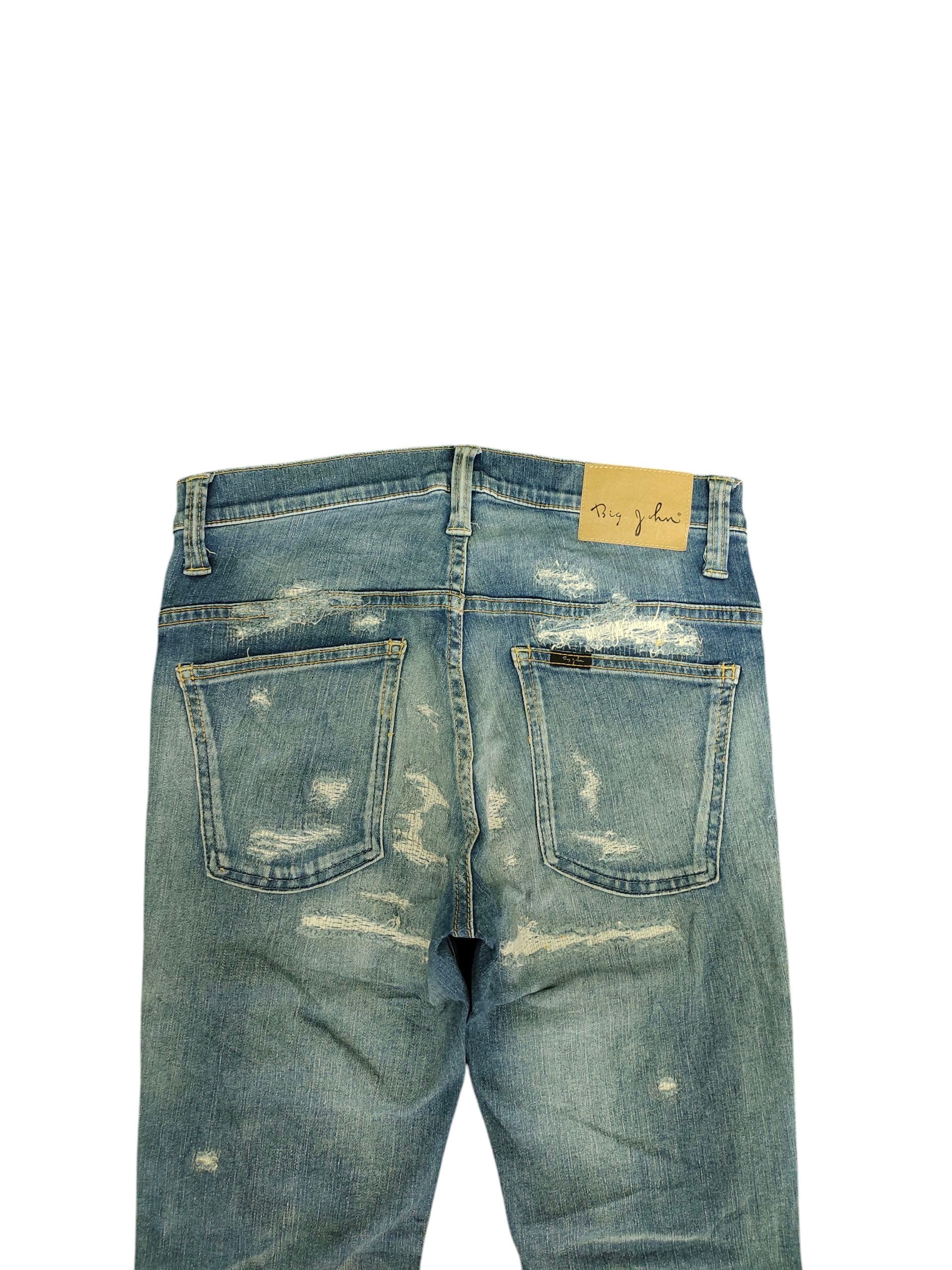 Comme des Garcons × Undercover Vintage Big John Japan Sashiko Distress Denim Jeans Size US 30 / EU 46 - 9 Thumbnail