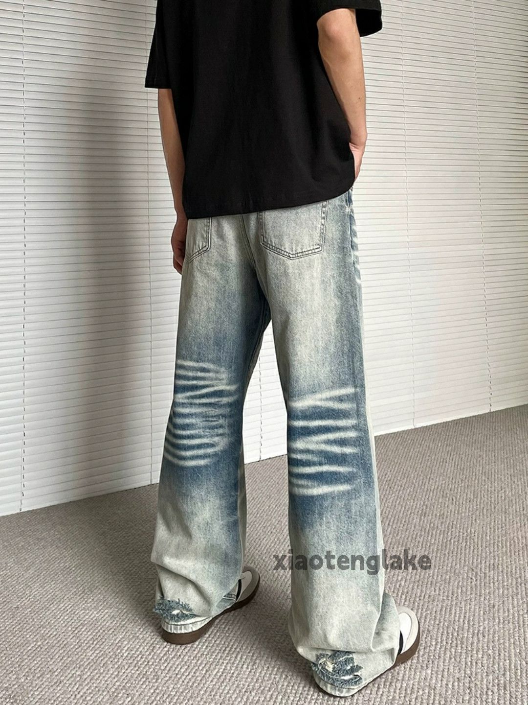 Jean × Vintage washed faded cleanfit yuppie y2k loose baggy jeans Size US 32 / EU 48 - 6 Thumbnail