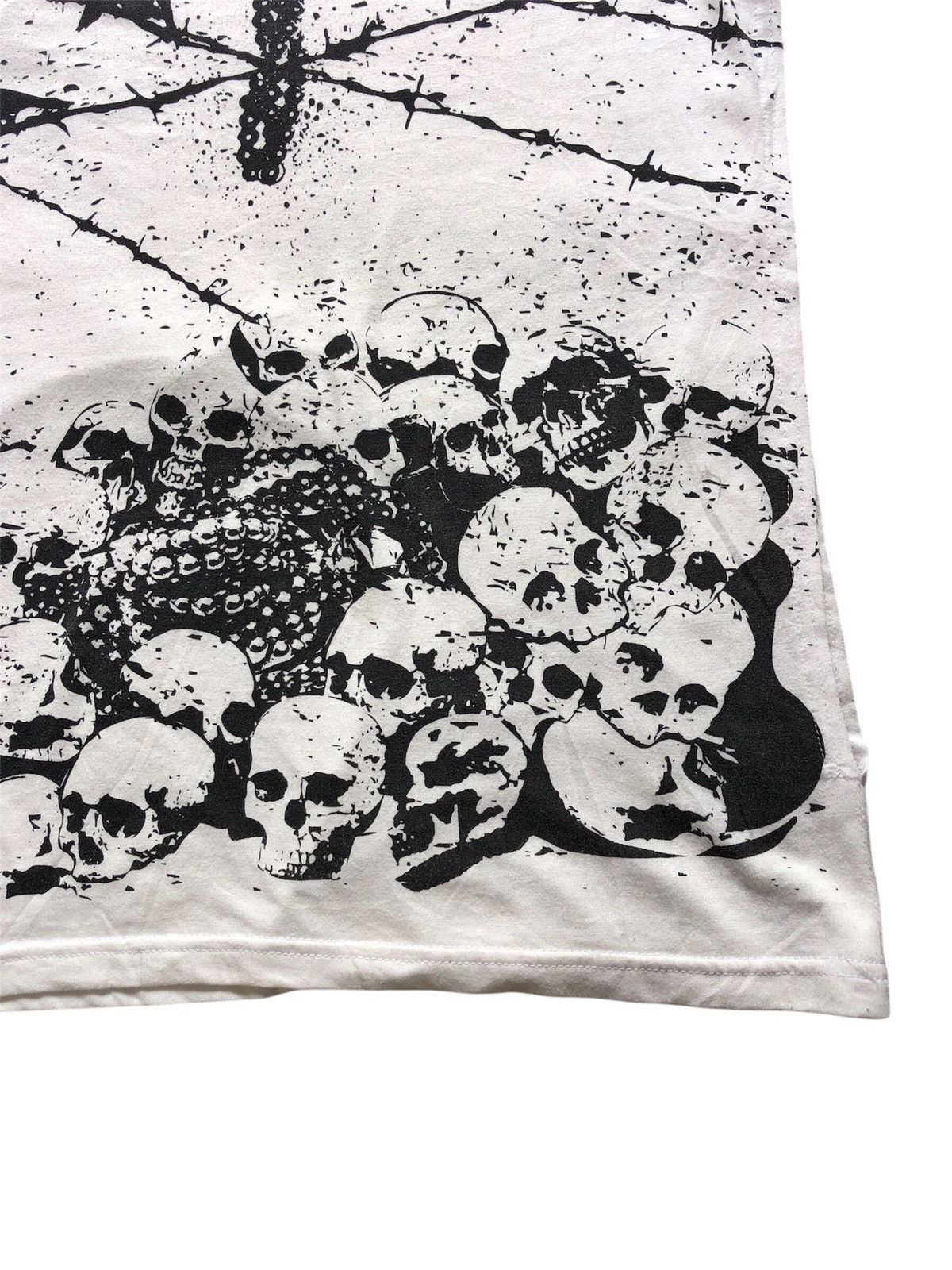 Japanese Brand ALGONQUINS Full Print Punk Design Distressed Shirt Size US L / EU 52-54 / 3 - 5 Thumbnail