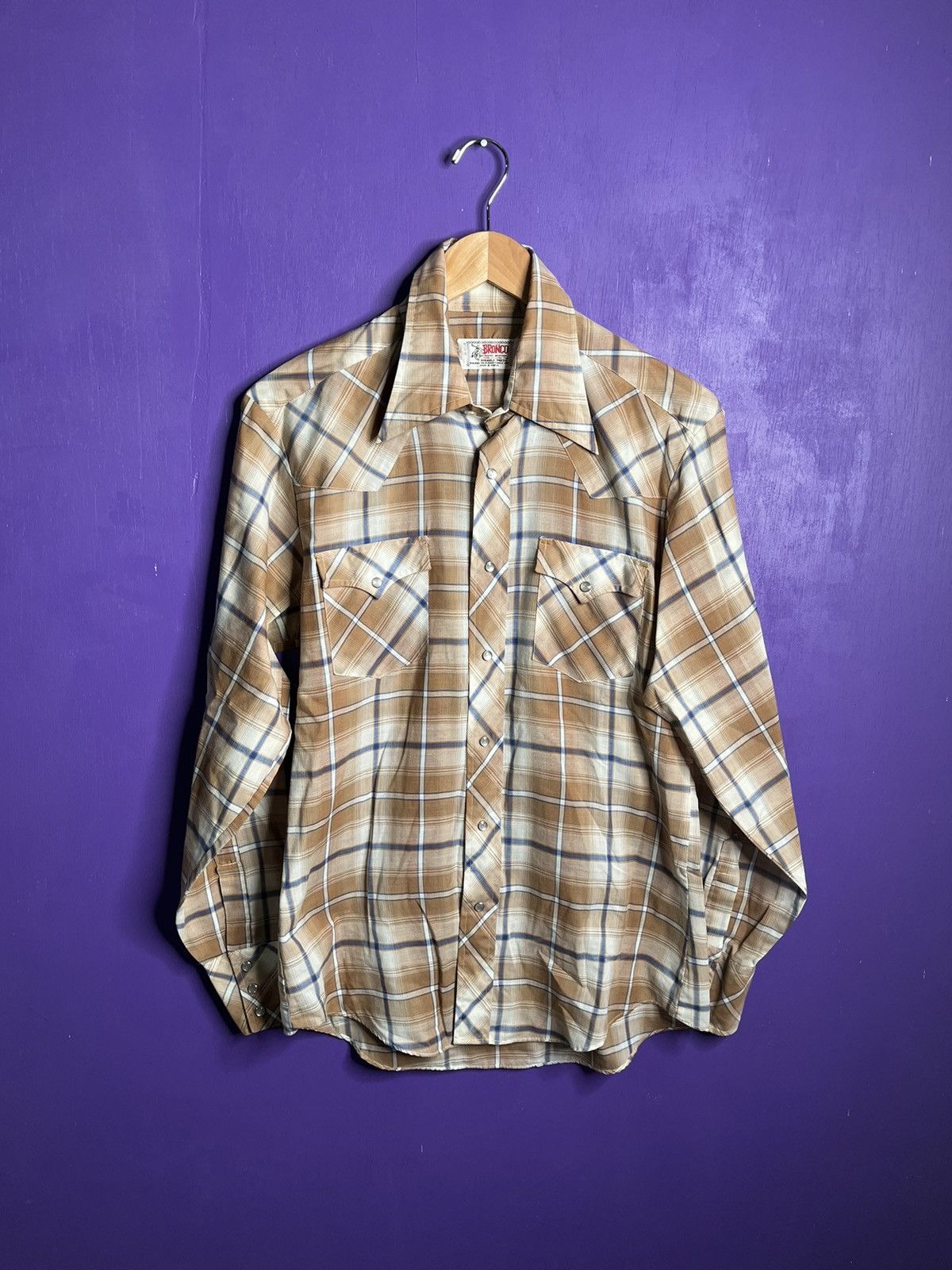 Vintage Vintage 70s Bronco pearl snap western button up Size US L / EU 52-54 / 3 - 1 Thumbnail