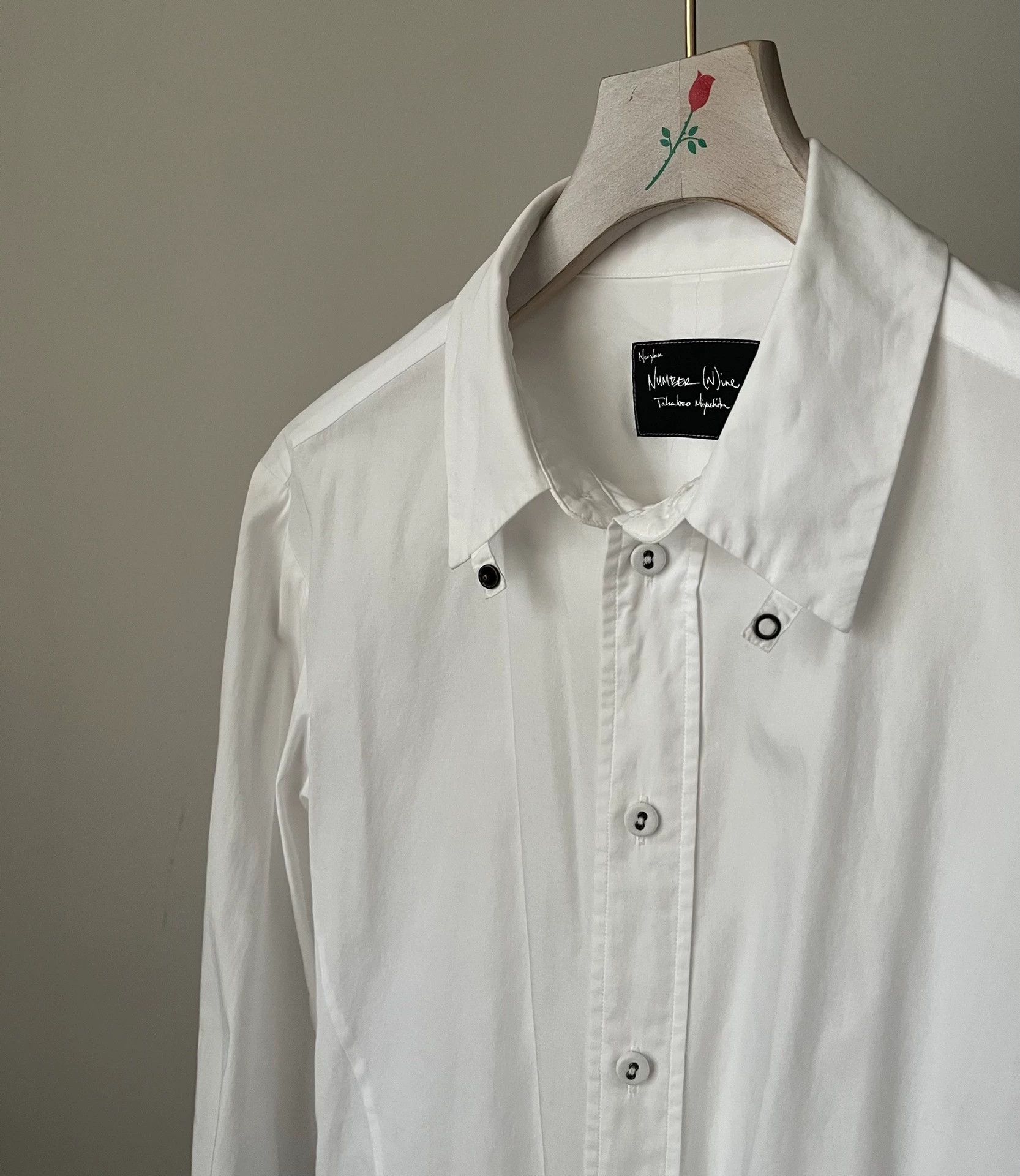 Number (N)ine Number (N)ine 07AW Shirt Button Collar Closure Size US M / EU 48-50 / 2 - 3 Thumbnail
