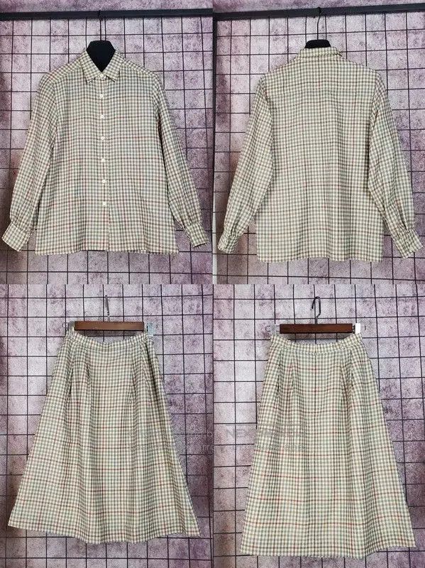 Burberry Burberry Women's Brown Wool Plaid Long Sleeve Shirt. Size M / US 6-8 / IT 42-44 - 2 Thumbnail