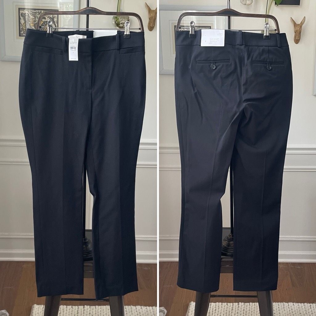 Loft NWT Loft Kate Straight Leg Trousers Career Pants $70 8 Size 30" / US 8 / IT 44 - 1 Thumbnail