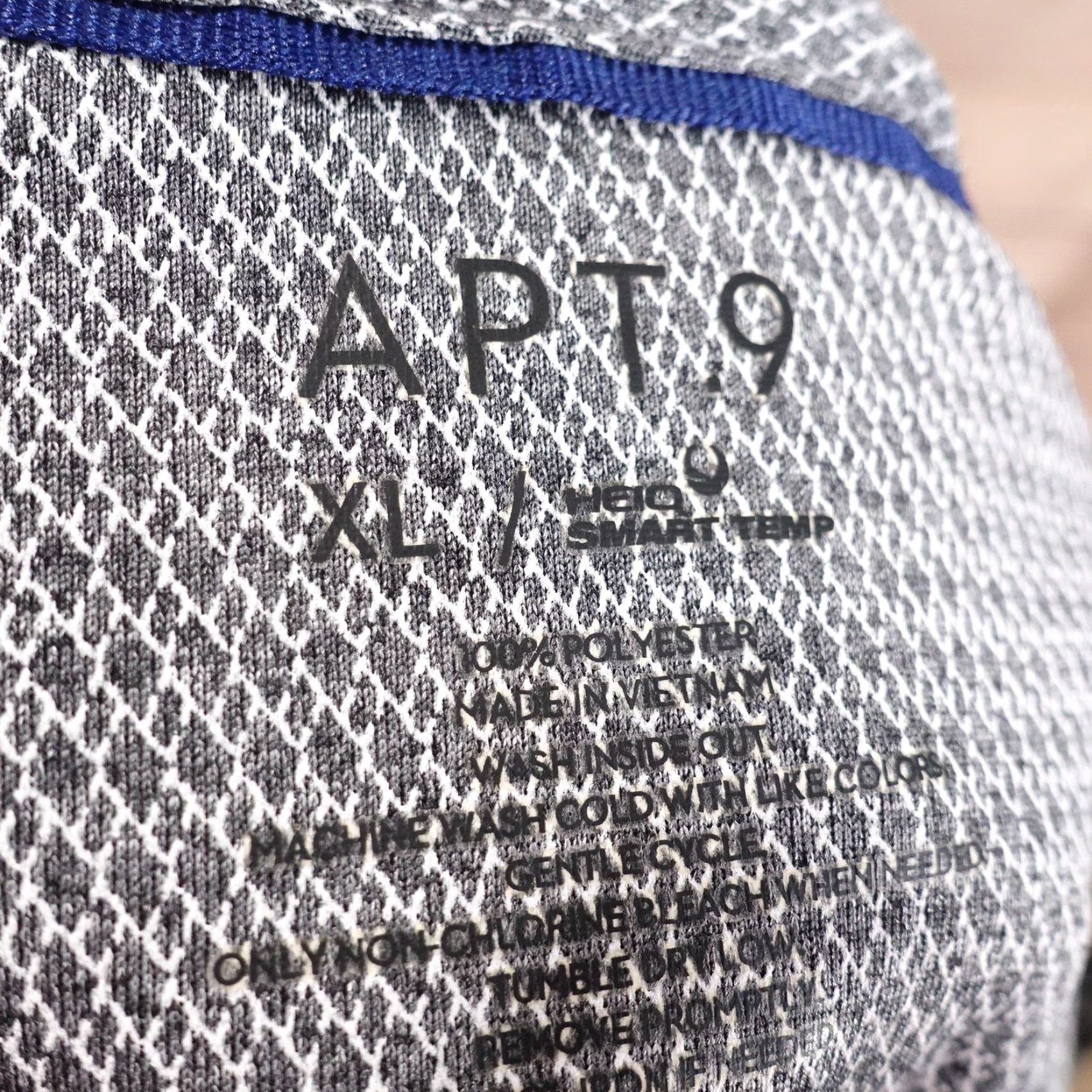 Apt. 9 APT.9 Polo Shirt Mens XL Gray Geometric Print Smart Temp Golf Performance Casual Size US XL / EU 56 / 4 - 7 Thumbnail