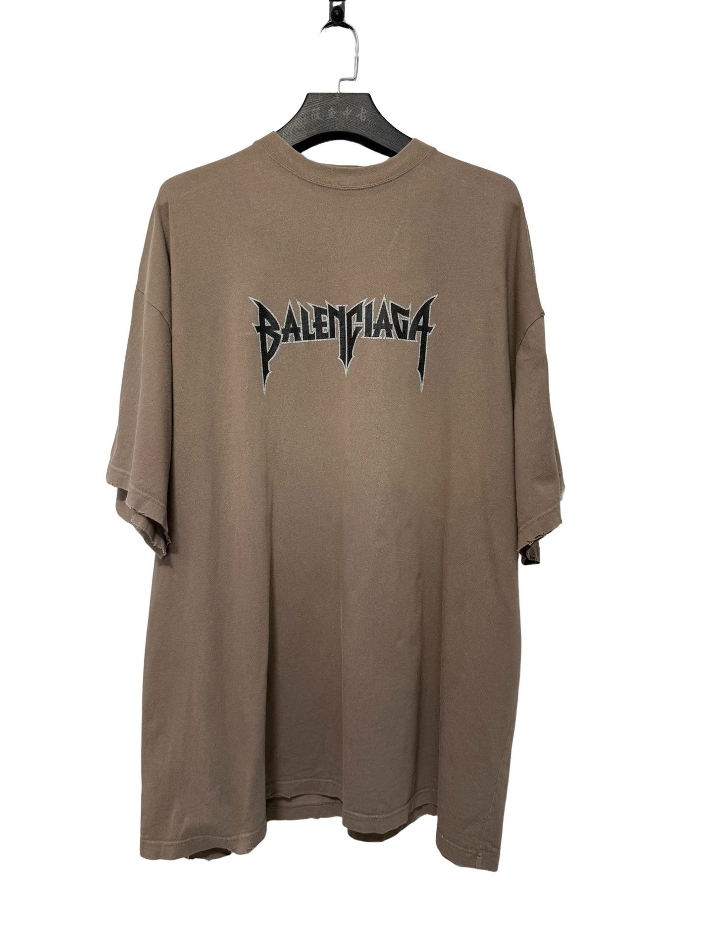 Balenciaga Balenciaga Metal Logo Distressed T-Shirt Size 5 Size US XXL / EU 58 / 5 - 1 Thumbnail