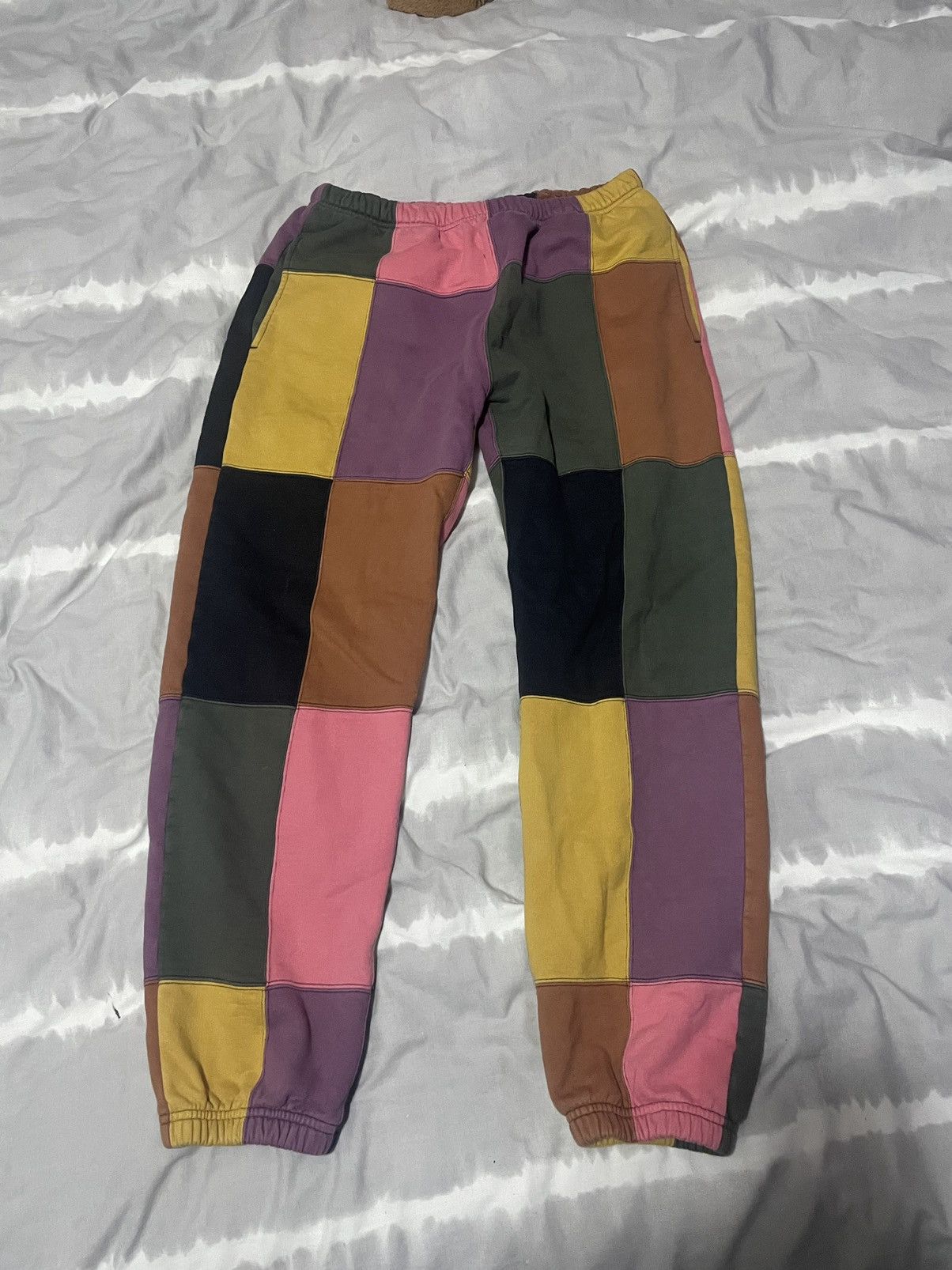 Supreme Supreme FW 17 patchwork Multicolour trackpants in black Size US 32 / EU 48 - 1 Thumbnail