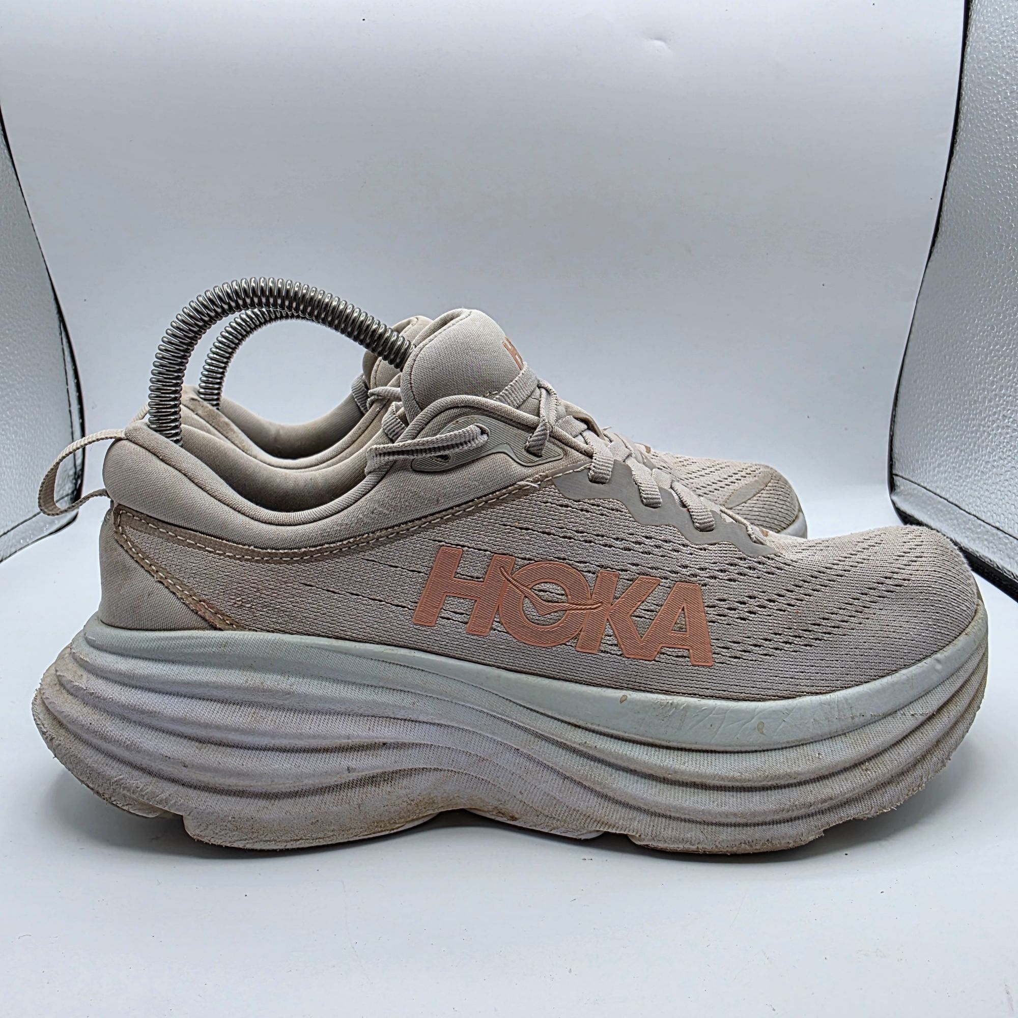 Hoka Hoka One One Bondi 8 Womens Size 8.5 B Gray White Athletic R Size US 8 / IT 38 - 12 Thumbnail