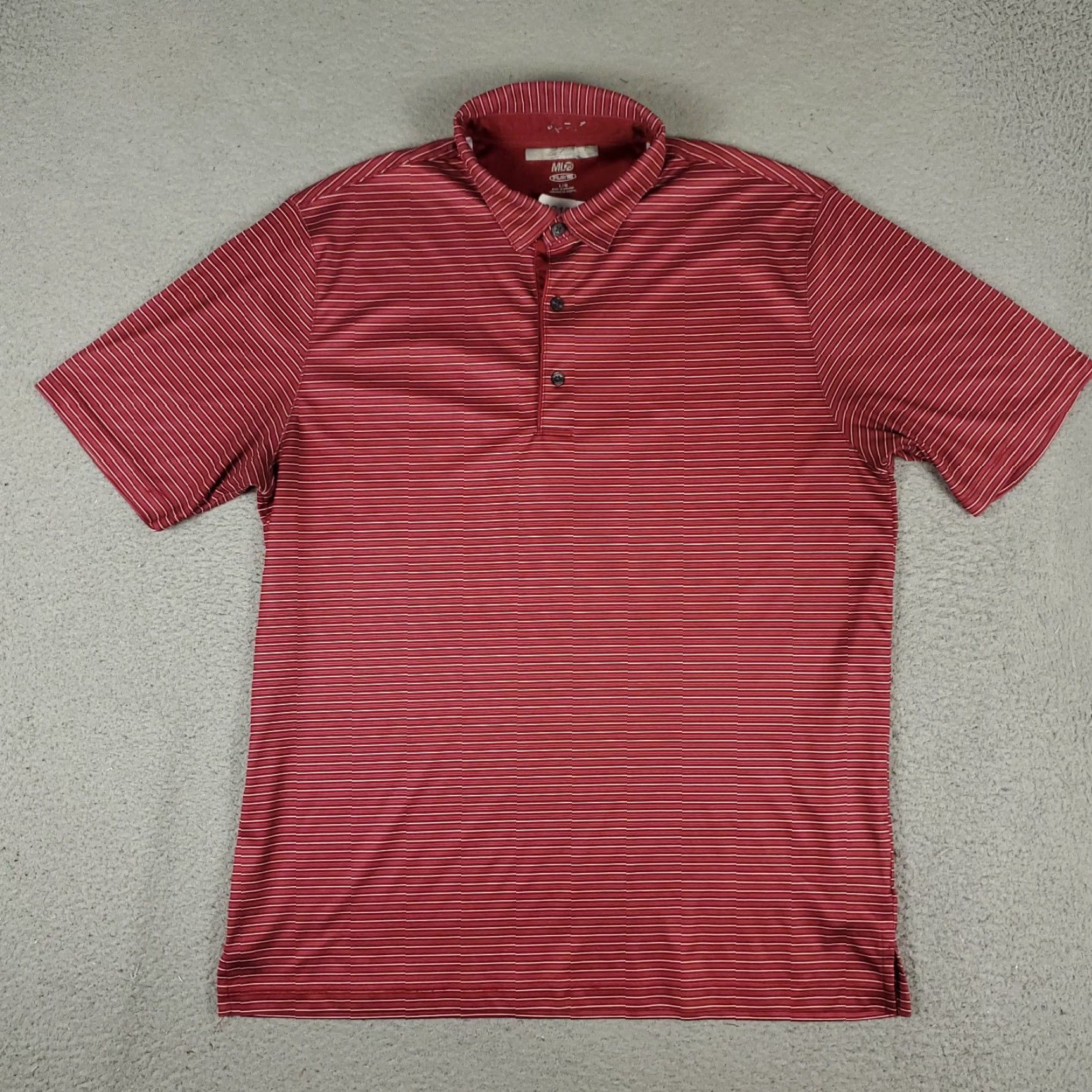 Vintage Greg Norman Polo Shirt Mens Size Large Red Striped Shark Golf Short Sleeve Size US L / EU 52-54 / 3 - 2 Thumbnail