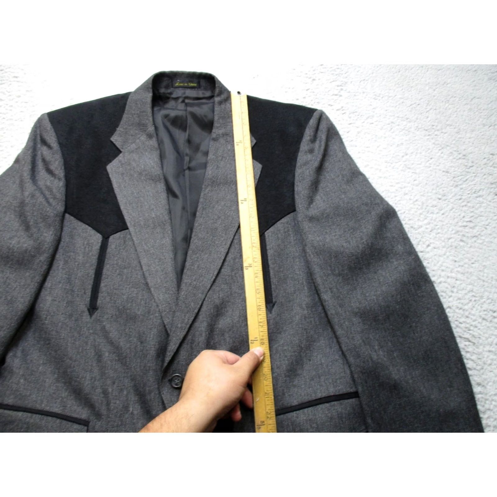 YOKE Circle S Mens Western Sport Coat 44L Gray Size US S / EU 44-46 / 1 - 3 Thumbnail