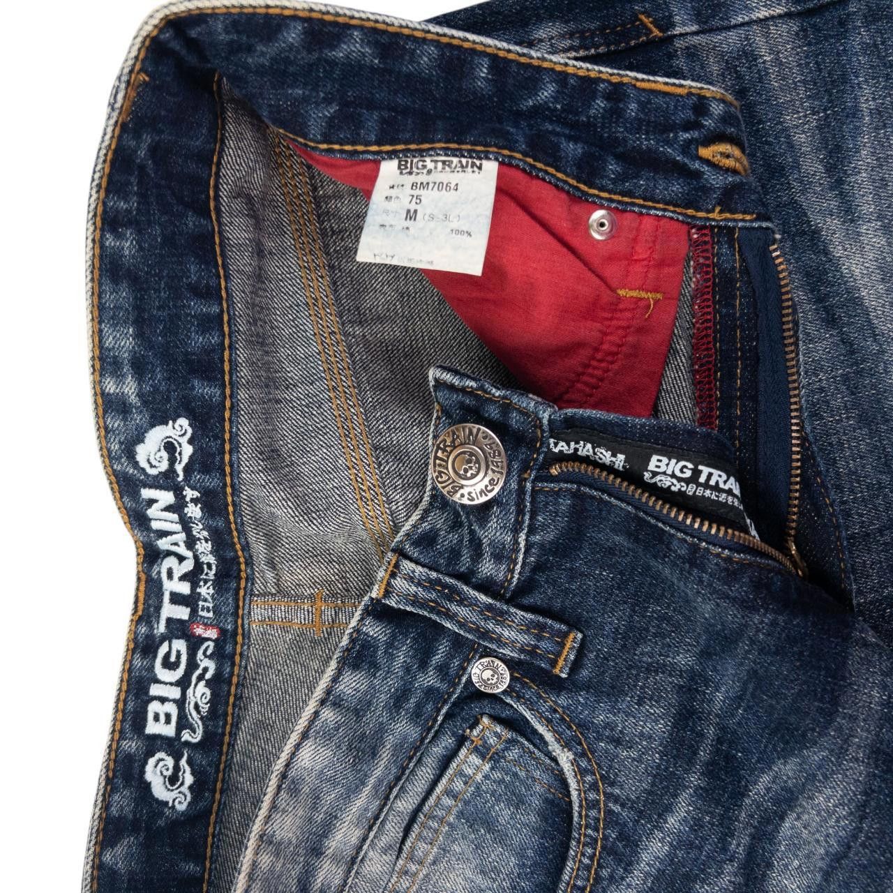 The Unbranded Brand Vintage Big Train Embroidered Skull Denim Jeans Size W30 Size US 29 - 5 Thumbnail