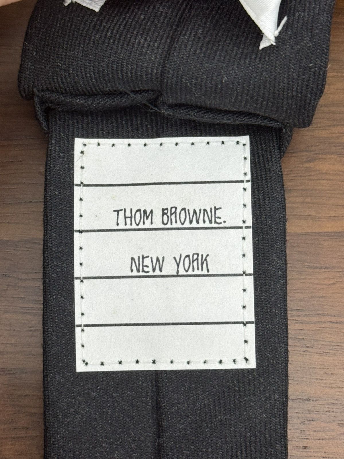 Thom Browne Thom Browne Dark Grey Classic Wool Tie Size ONE SIZE - 3 Thumbnail