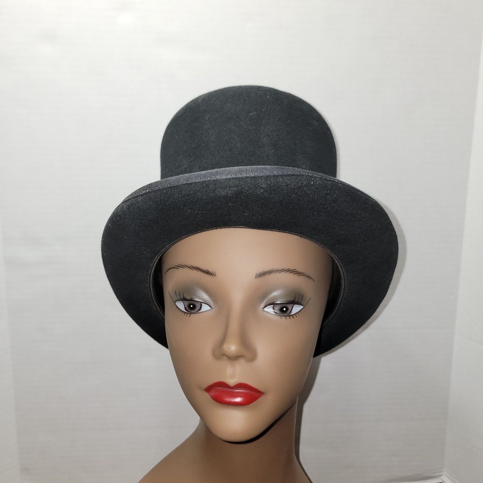 Other 100% Wool Top Hat The Mad Hatter Hat People - Size 7 1/8 57 Size ONE SIZE - 2 Thumbnail