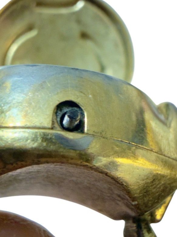 Other Sheffield Swiss Made Ring Watch Gold Tone Hinged Cover AS-IS Size ONE SIZE - 4 Thumbnail