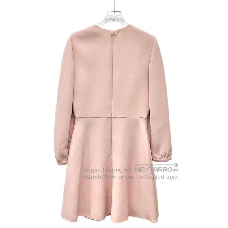 Dior Dior Pink wool round-neck long-sleeved dress Size S / US 4 / IT 40 - 2 Thumbnail