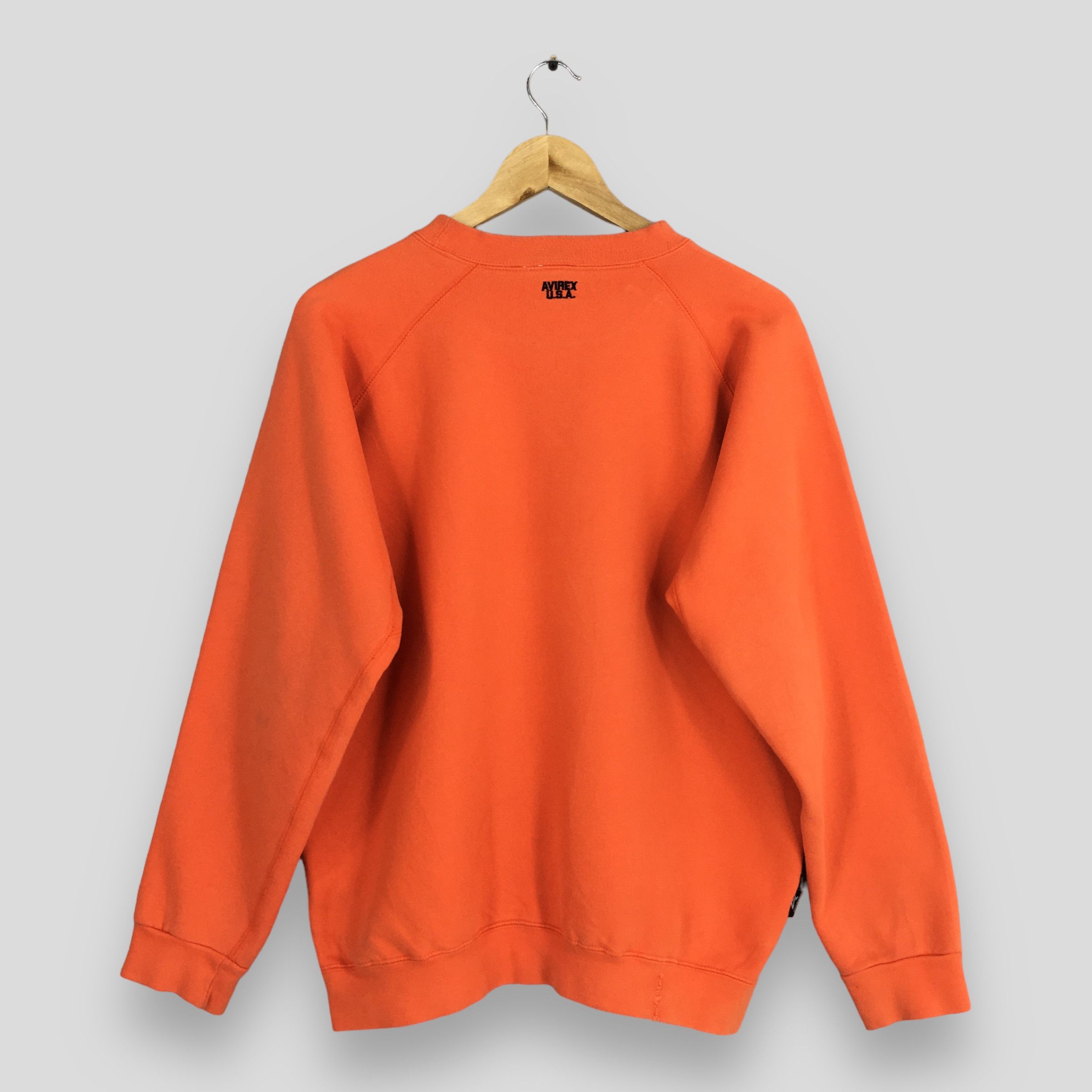 Avirex Vintage 90s Avirex Usa Plain Orange Sweater Large Size US L / EU 52-54 / 3 - 7 Thumbnail