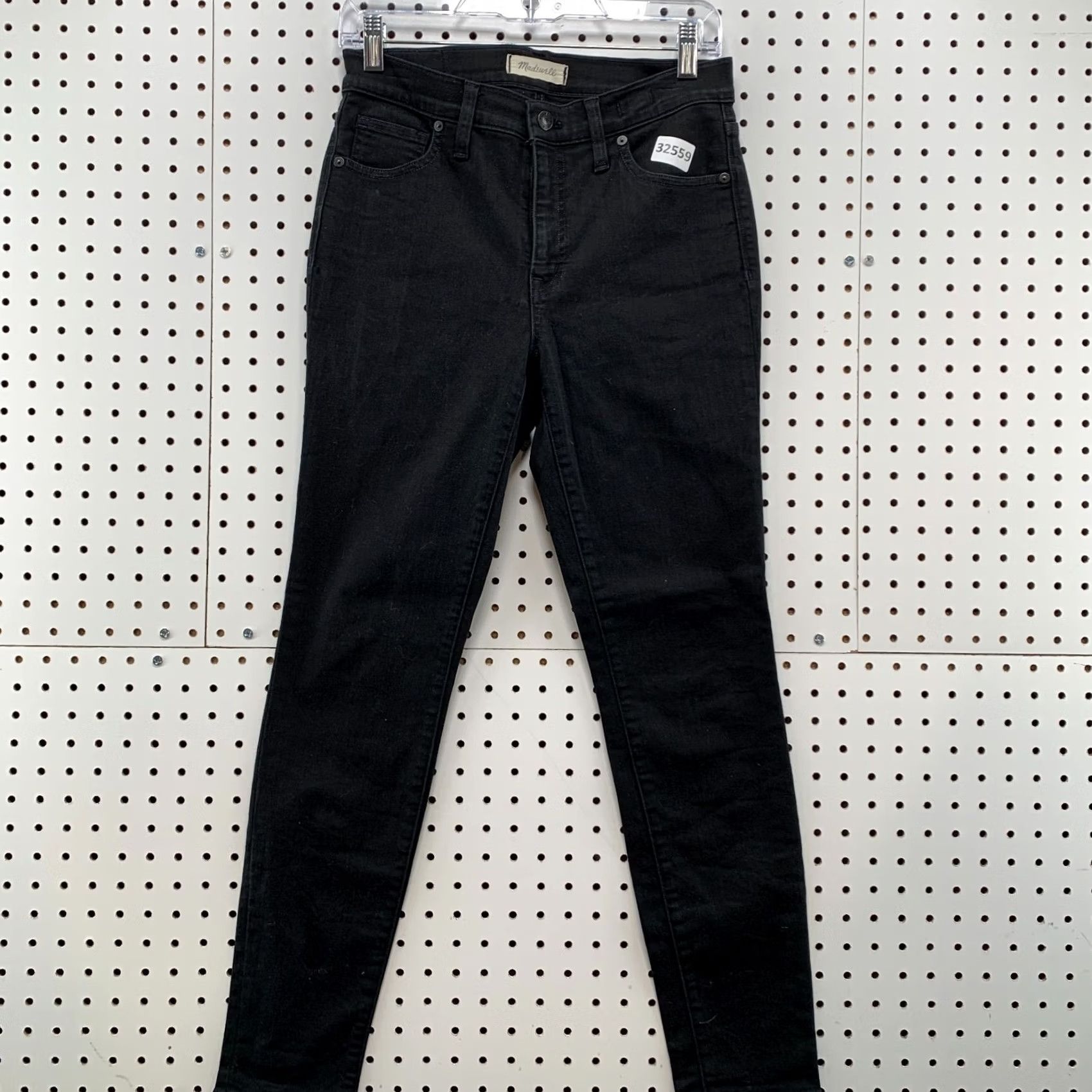 Madewell Madewell Black Denim Jeans Womens Size 28 High Rise Skinny Fit 29x28 Jeans Size 28" / US 6 / IT 42 - 2 Thumbnail