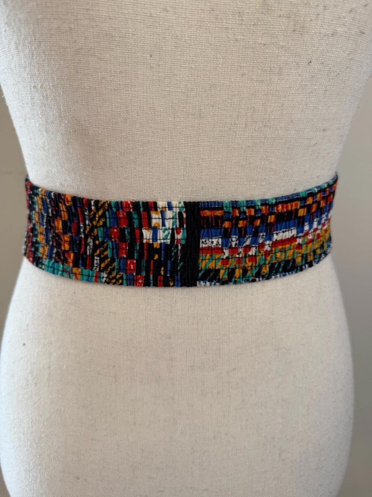 Other Boho multicolored versatile stretch belt gold tone hooks Size ONE SIZE - 2 Thumbnail