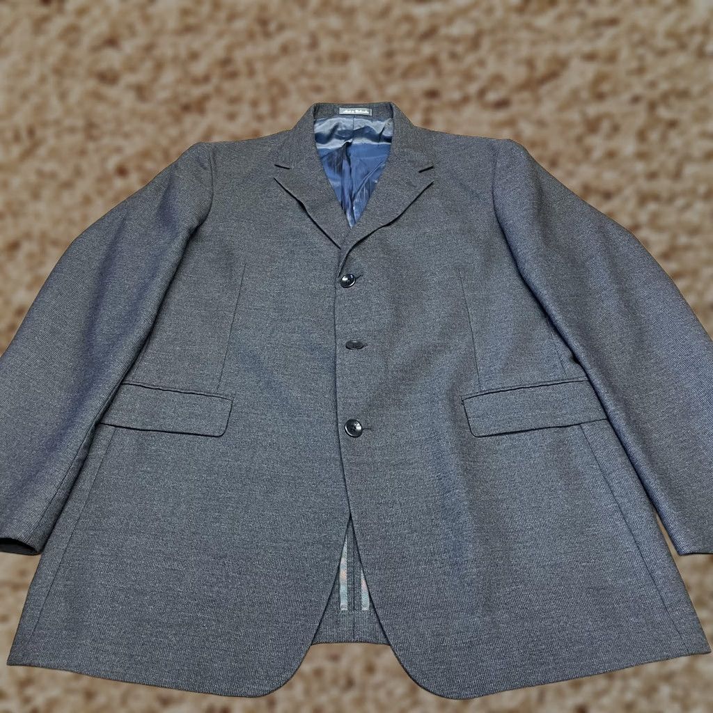 Oscar De La Renta Oscar de la Renta Blazer Mens 44 Long Gray 100% Wool 3 Button Flap Pockets Lined Size 44R - 1 Thumbnail