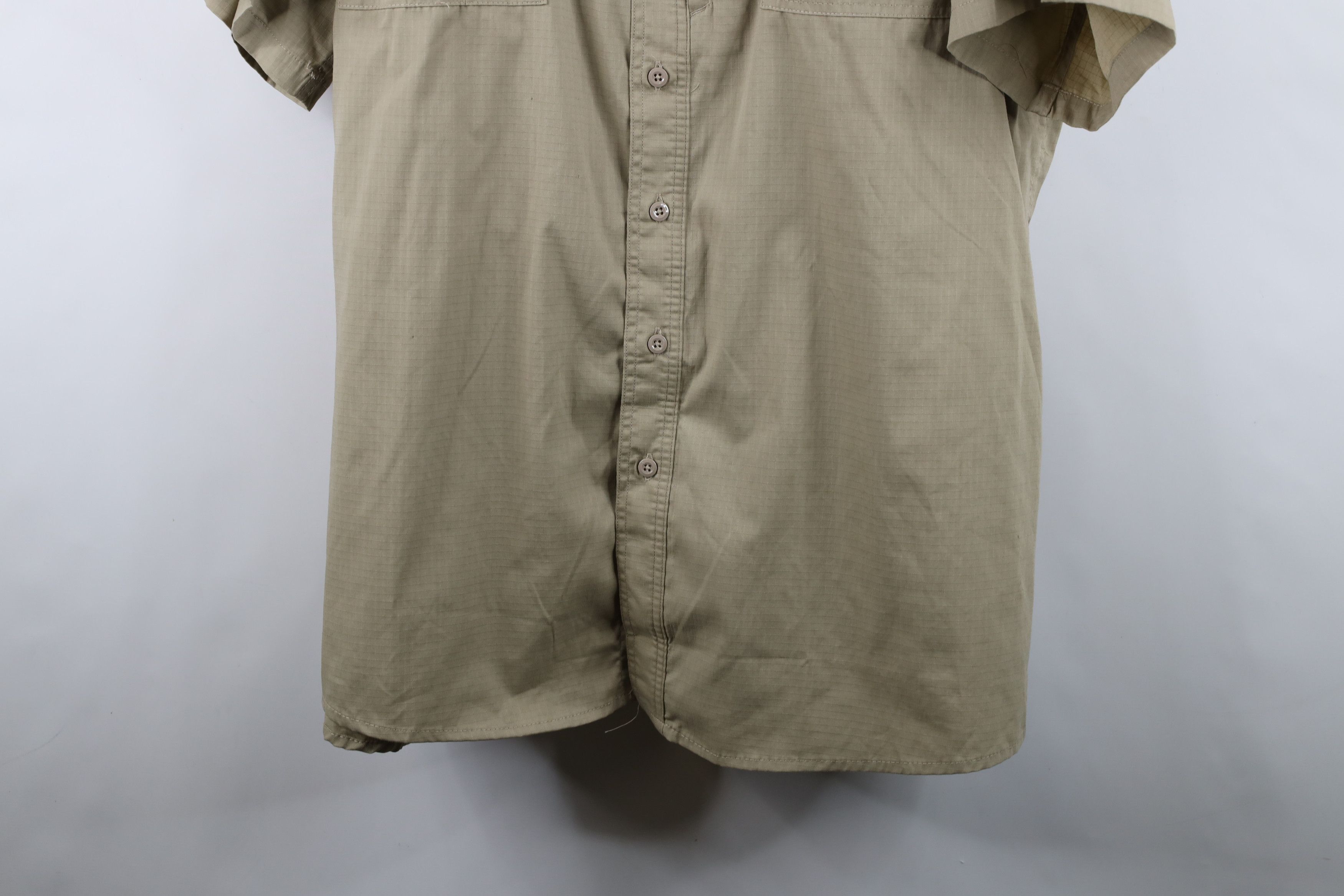 Carhartt Vintage Y2K Carhartt Ripstop Short Sleeve Button Shirt Beige Size US XXL / EU 58 / 5 - 3 Thumbnail