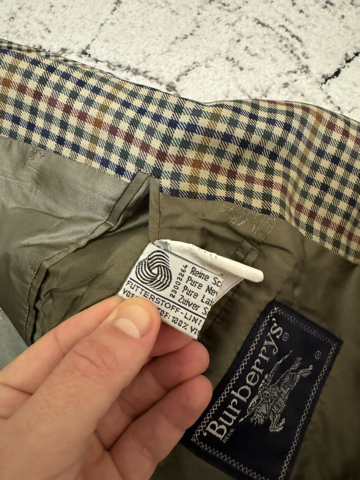 Burberry × Vintage Burberry’s Vintage Plaid Check Blazer Oldmoney Men’s Large Size 44R - 12 Thumbnail
