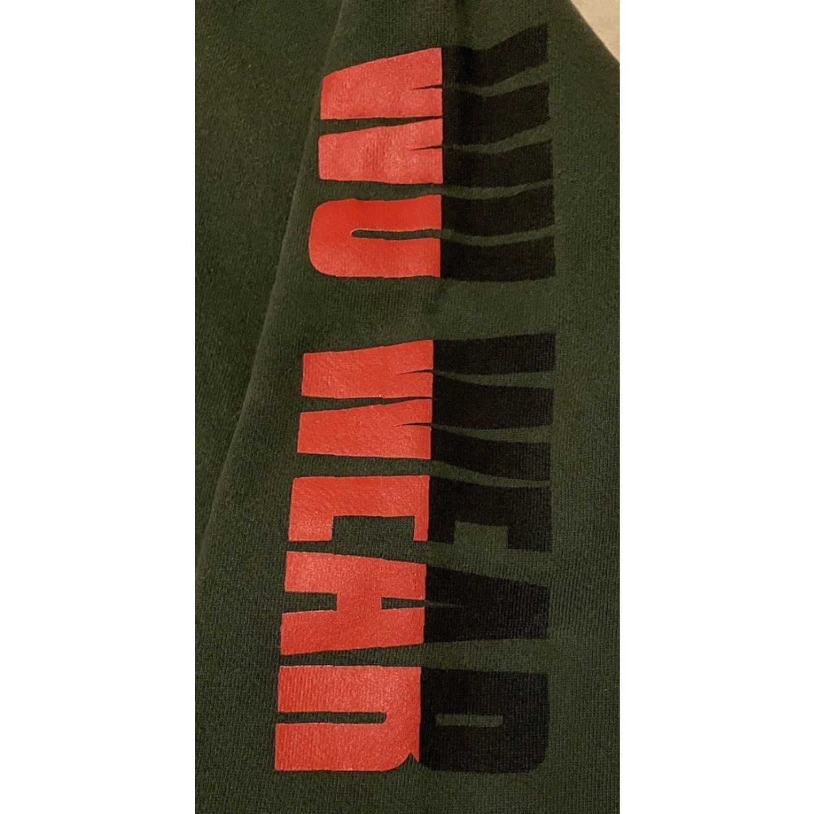 Vintage VINTAGE Wu Wear Hoodie Sweatshirt 2XL Green Men Pullover Grunge Hip Hop NYC 90s Wu Tang Rza Gza Raekwon Size US XXL / EU 58 / 5 - 5 Thumbnail
