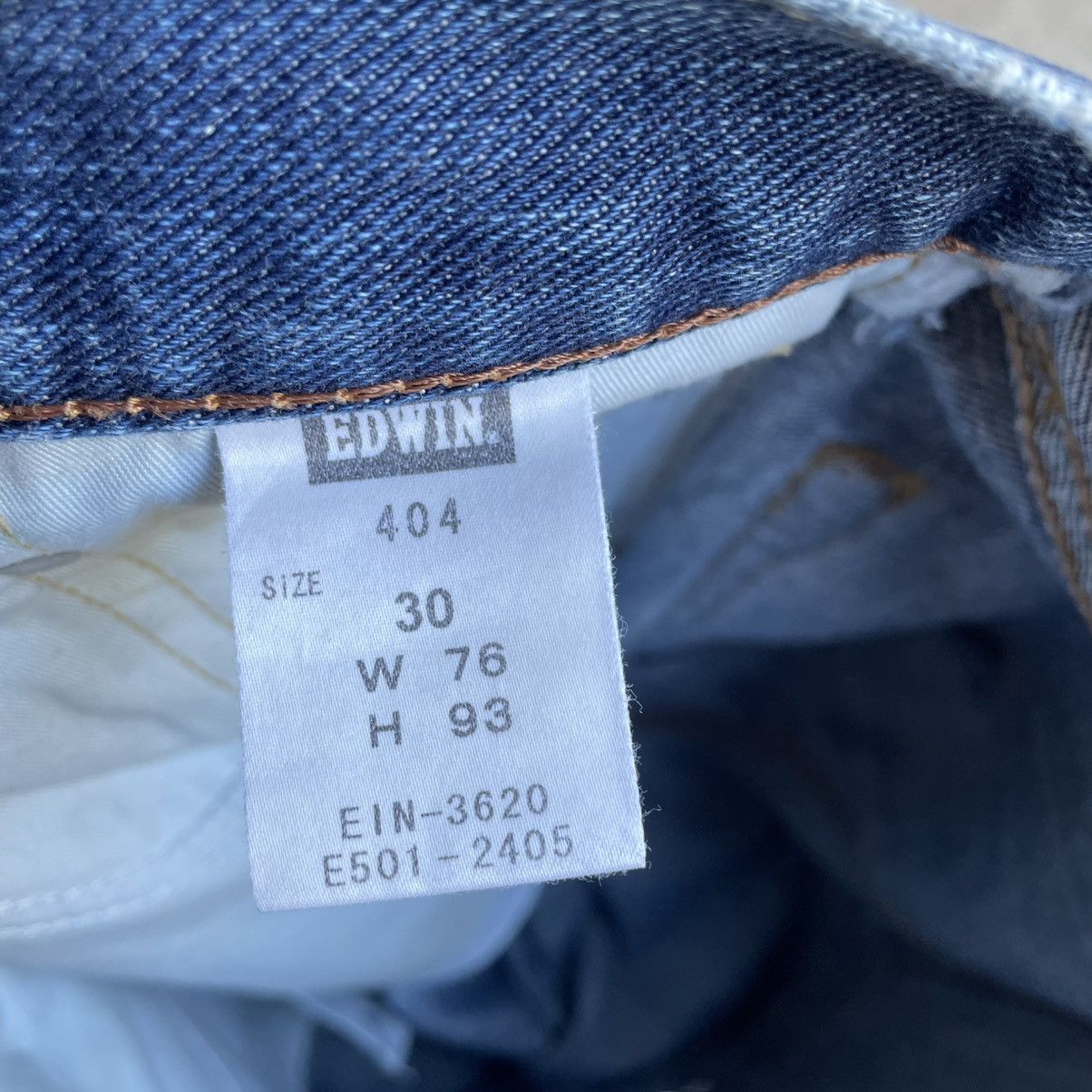 Edwin 🔥Vintage Edwin 404 Washed Ripped Distress Denim Jeans Size US 32 / EU 48 - 18 Thumbnail