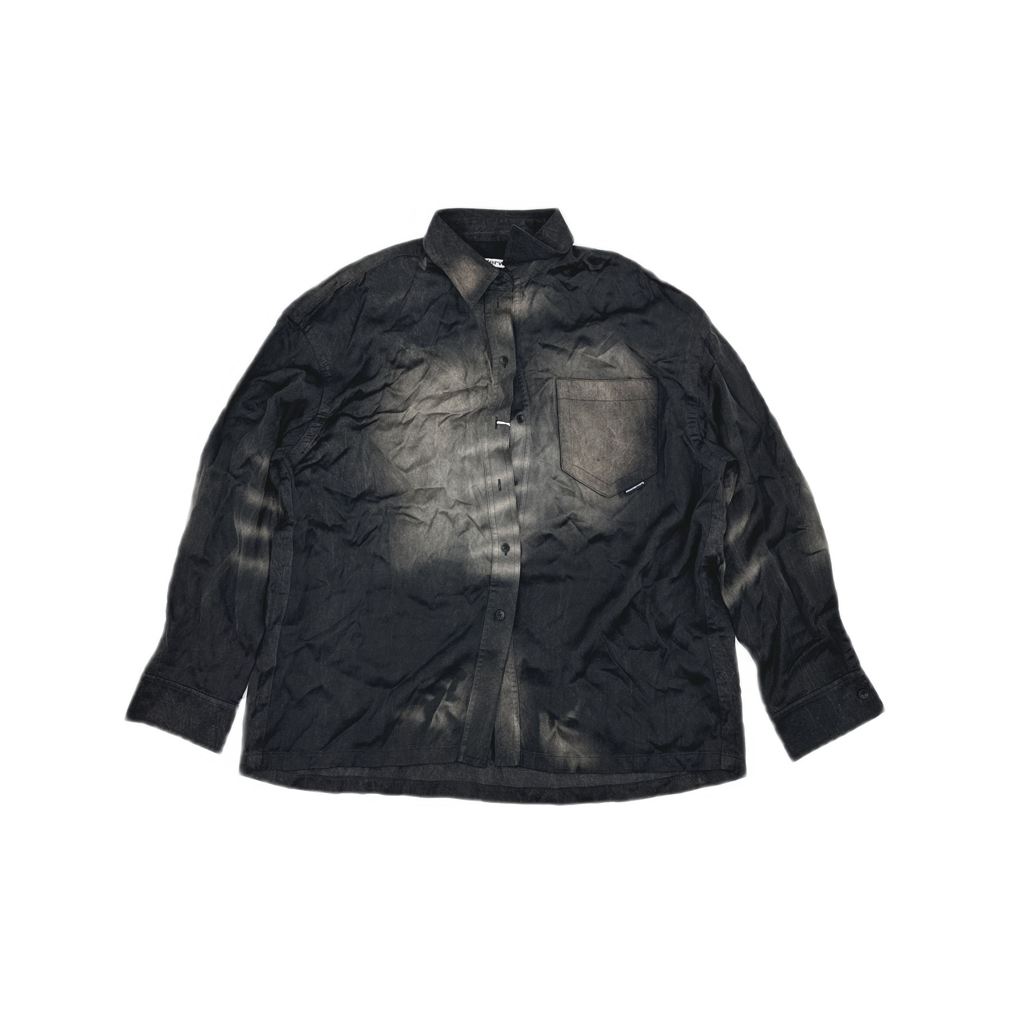 Alexander Wang Alexander Wang Creased Charcoal Button Up Shirt Size S Size S / US 4 / IT 40 - 1 Thumbnail